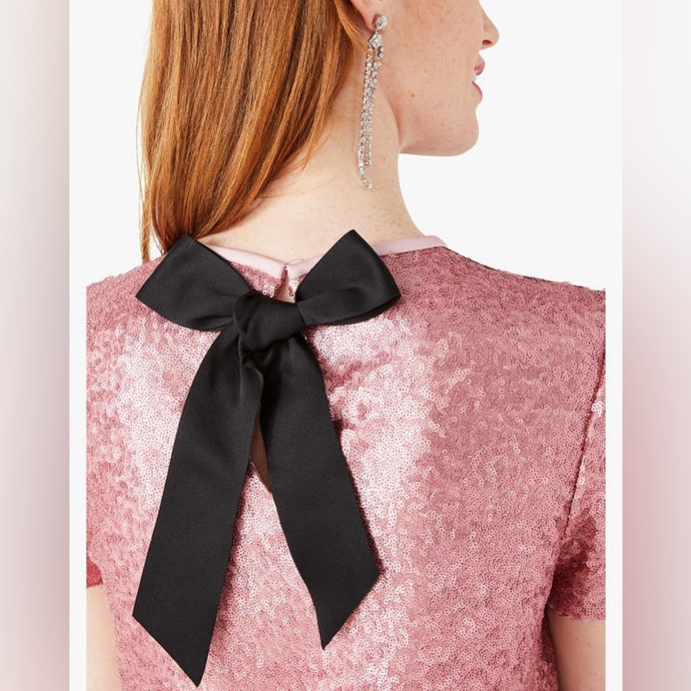Kate Spade Sequin Bow Back Top T6 - Picture 1 of 13